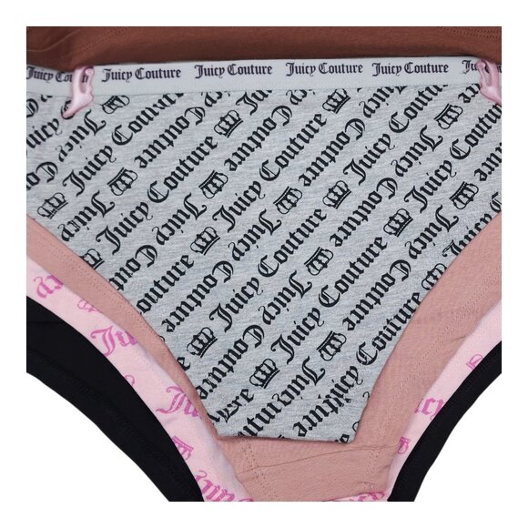 Juicy Couture Womens 7 Pk Bikini Cheeky Panties Intimates Assorted Colors Size L - Picture 13 of 14
